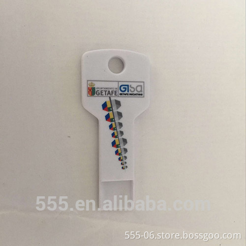 custom logo plastic key shape USB flash drive 8GB